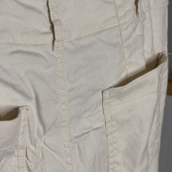Maeve Cream Wide-Leg Patch Pocket Pants - Picture 6 of 12